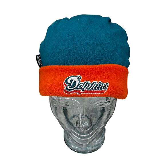 Vintage NFL Reebok Miami Dolphins Size 8-20 Winter Beanie Hat - Picture 1 of 6